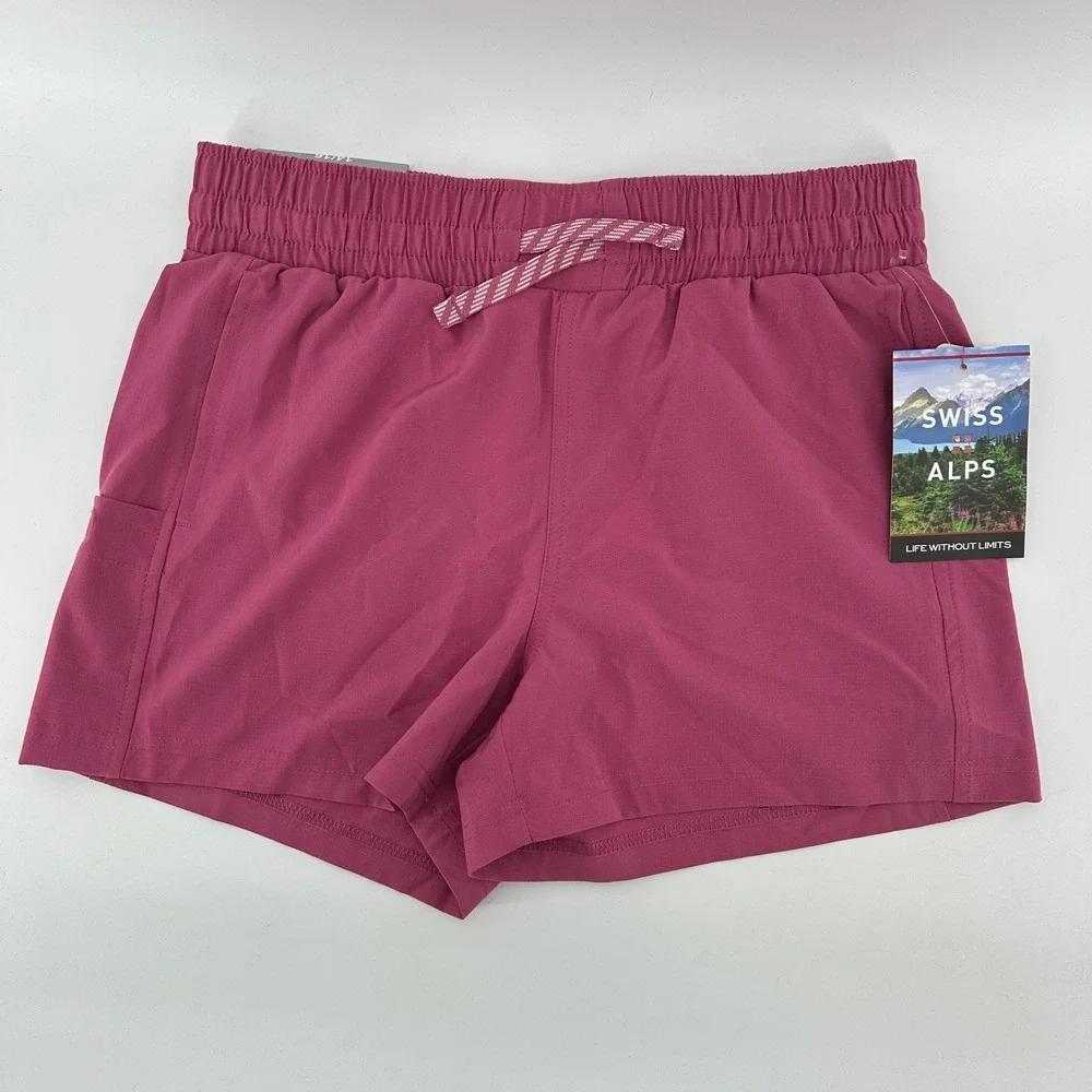 Swiss Alps Dalia Casual Shorts Pink Ripstop Stretch Girls 14/16 MGS3167 NWT